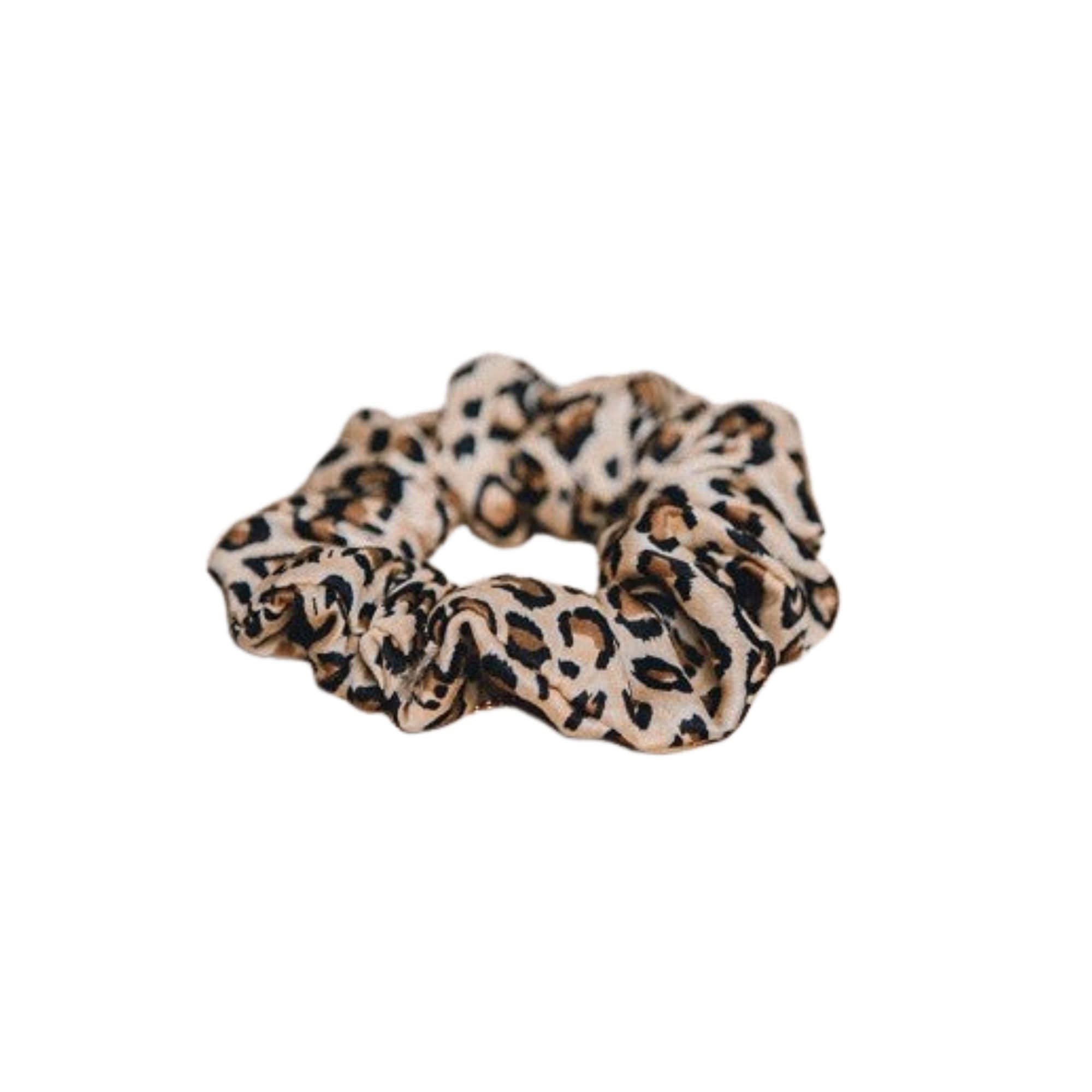 Chouchou Pure Soie Emily's Pillow Léopard - Accessoire de cheveux 100% soie qui limite les fourches et les cheveux cassants. Disponible en plusieurs couleurs