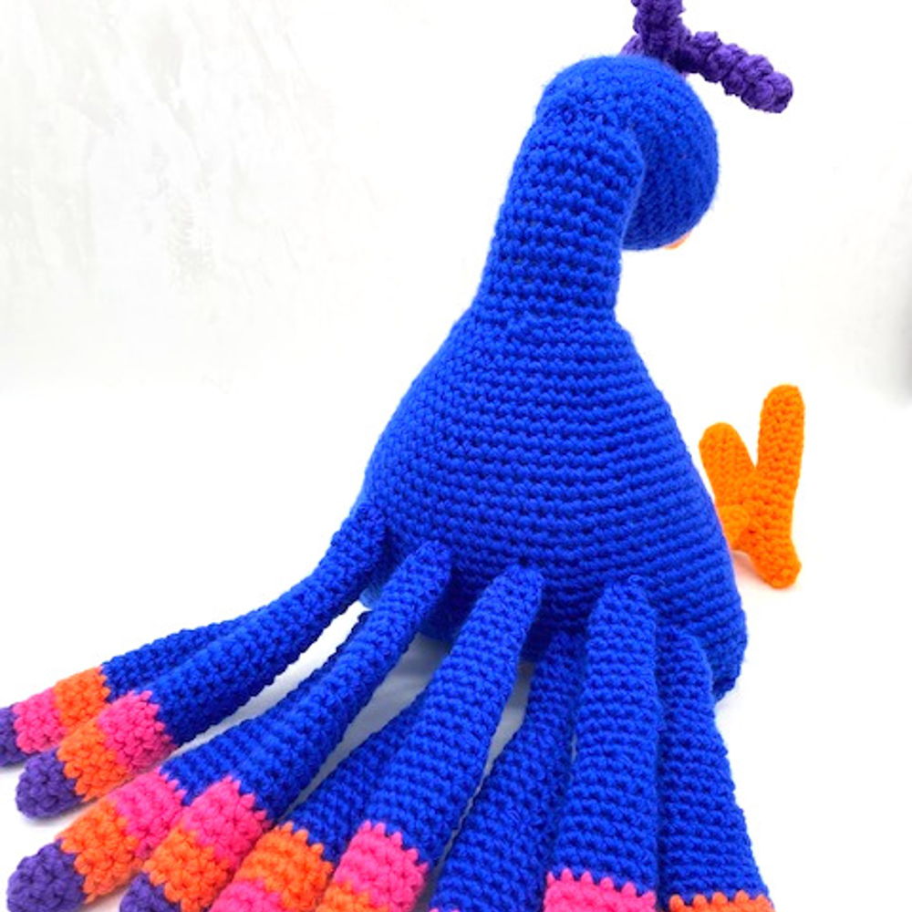 Bird Buddy Peacock Crochet Amigurumi Pattern