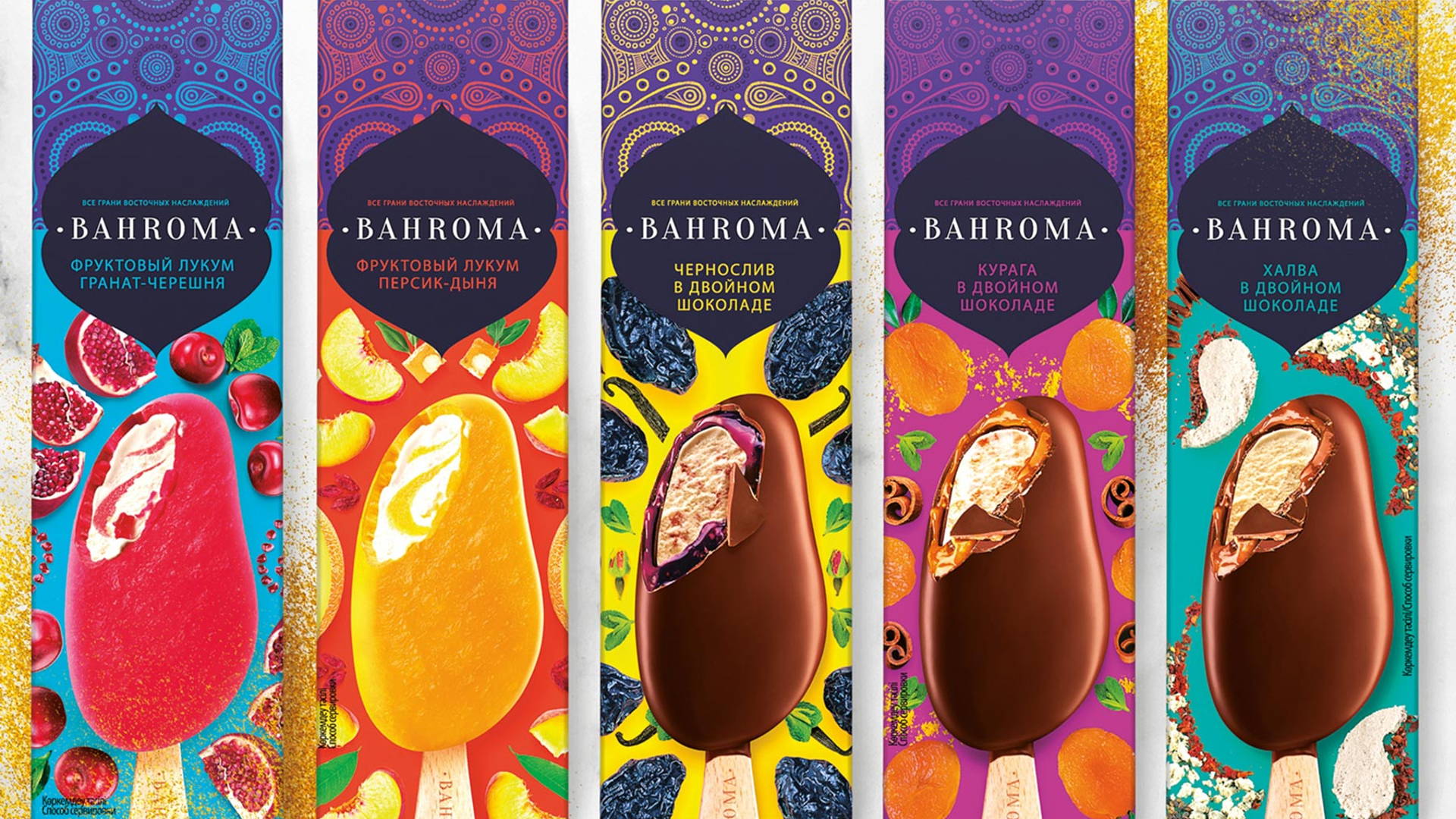 Featured image for Bahroma Ice Cream's Packaging Captures the Colorful Spirit of Asia