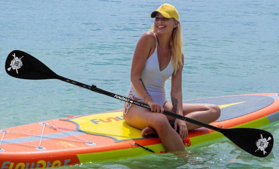 Funwater SUP paddle is basic paddle board accessories in Canada paddleboarding