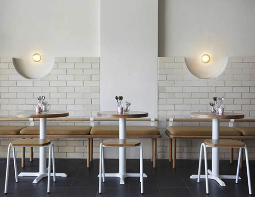 Minimalist cafe interior design