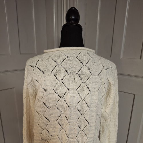 SHEILA, woollen jumper in lace pattern for ladies