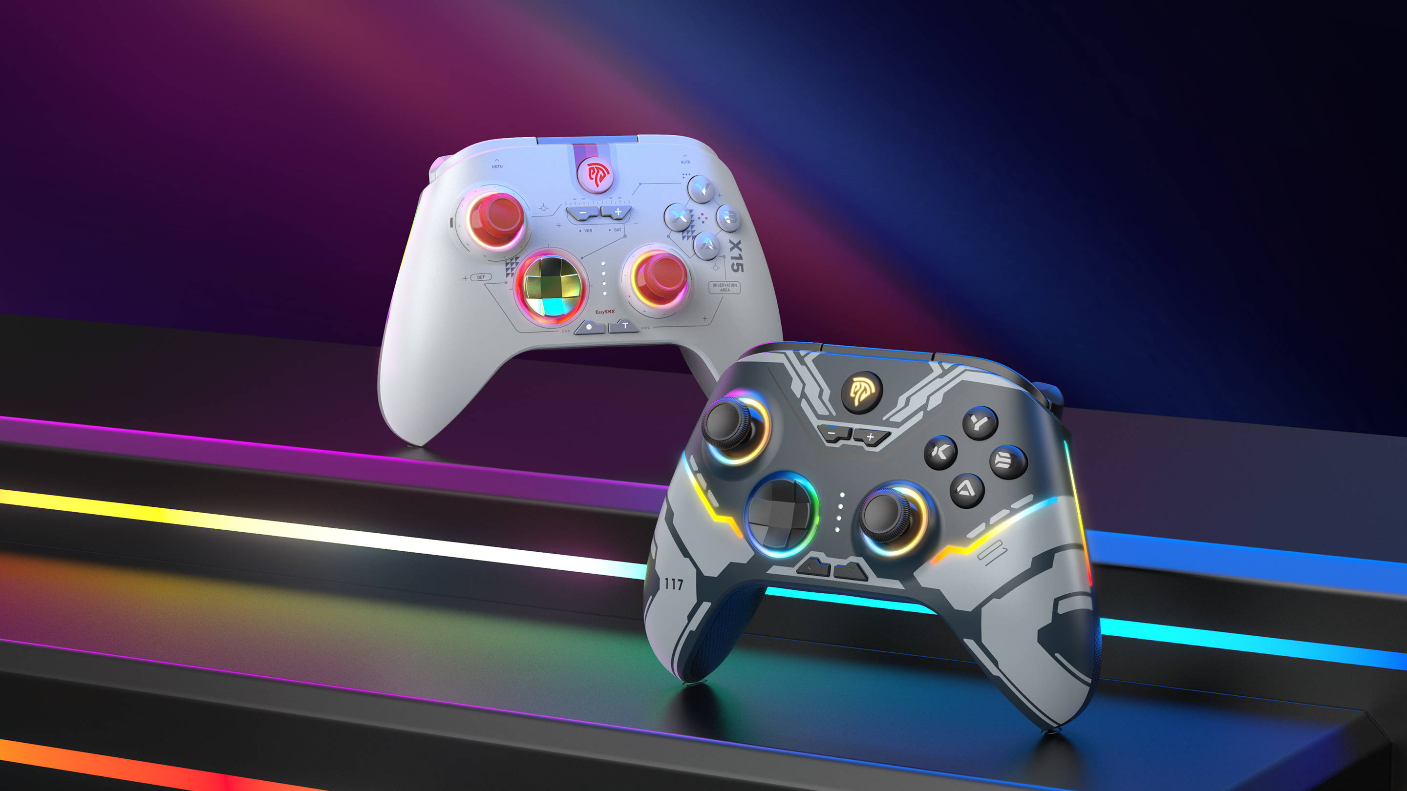 EasySMX X15 best rgb controller with hall joystick and hall trigger