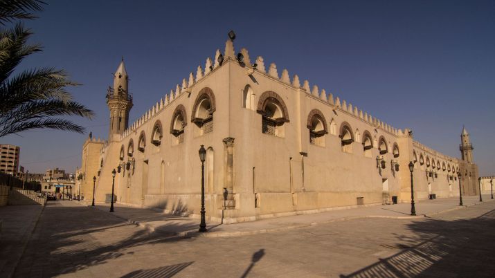 Known for its diverse Islamic architectural styles, Al-Hussain Mosque's minarets, domes, and intricate decorations showcase Cairo's rich heritage