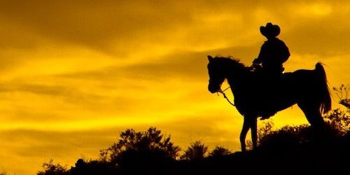 Wild Wild West Sunset Horseback Ride + Dinner promotional image