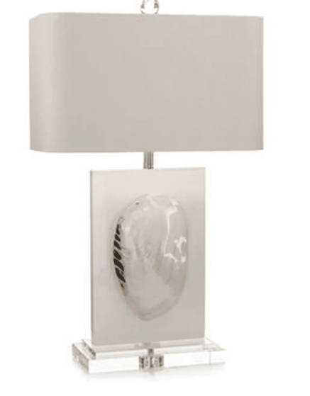 white seashell lamp