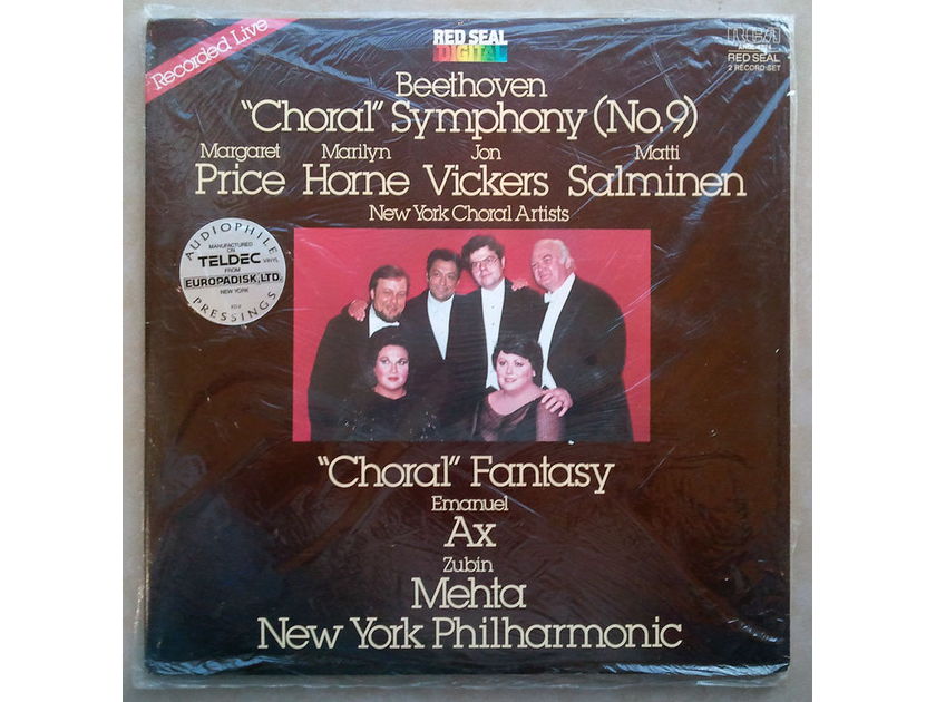 Sealed/RCA Digital/Mehta/Beethoven - Symphony No.9 "Choral" / 2-LP Set / Audiophile Manufactured on Teldec vinyl