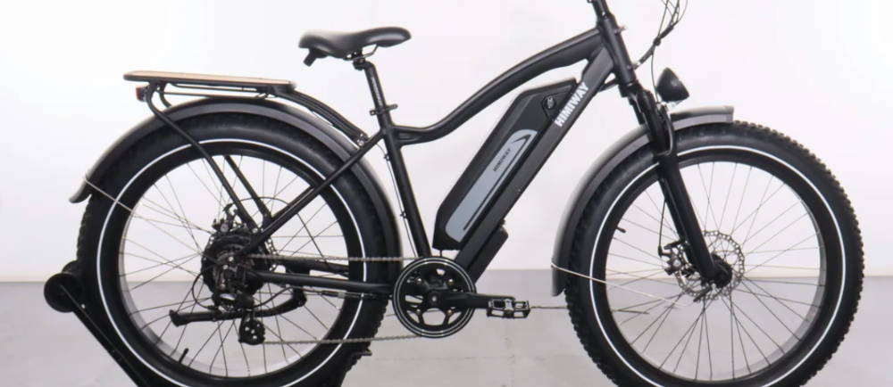 a grey Himiway Zebra electric fat tire bike