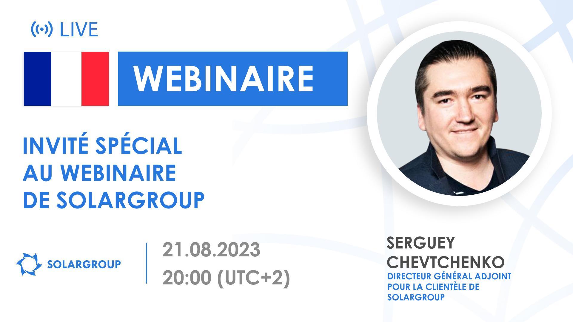 France. Invité spécial au webinaire de SOLARGROUP