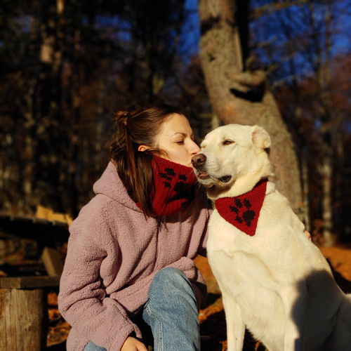 Bijpassende kap en hondenbandana