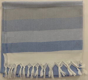 Aqua Perla Estival Turkish Towel Blue Peshtemal Cotton