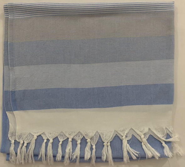 Aqua Perla Estival Turkish Towel Blue Peshtemal Cotton