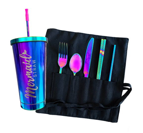 Straw Mermaid Straw With Brush Reusable Straw For Milk Water - Temu