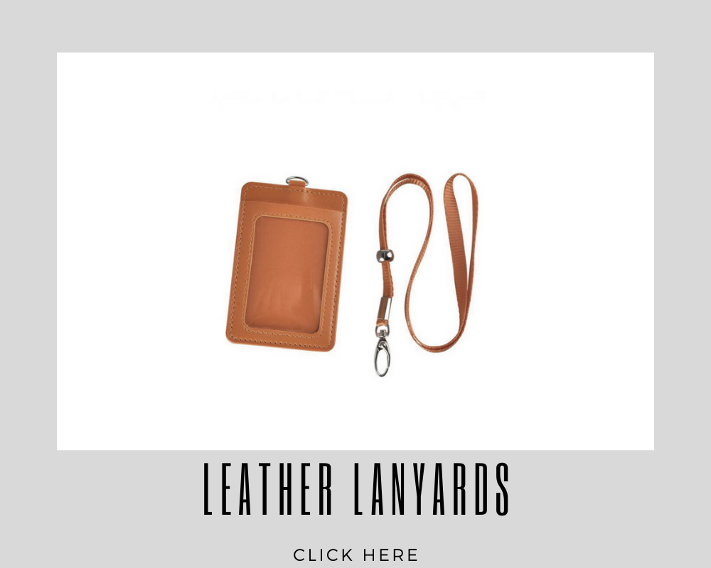 Custom Corporate Leather Lanyard