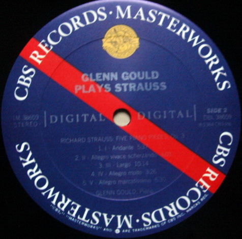 CBS Digital / GLENN GOULD, - R. Strauss Piano Sonata, M...