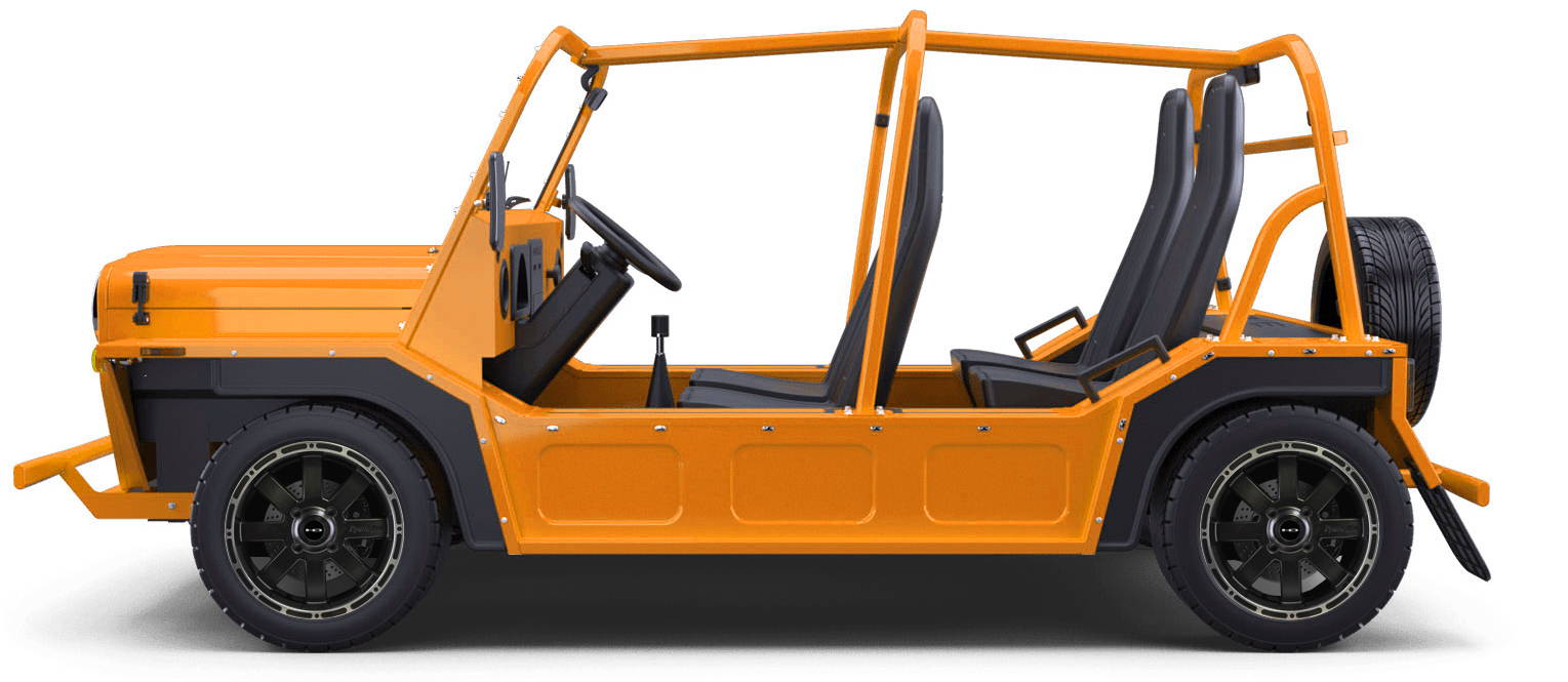 MOKE Electric Vehicles + HD Golf Wheels 8-Point Custom Wheel & Tire Packages for Florida Orange 14 inch with Tire