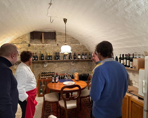 Food experiences Iesi: Aperitif dinner in our family wine cellar