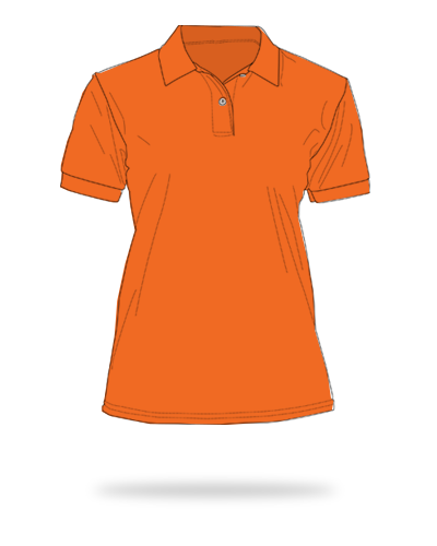 Orange ladies fit honeycombed cotton polo shirts sj clothing manila philippines