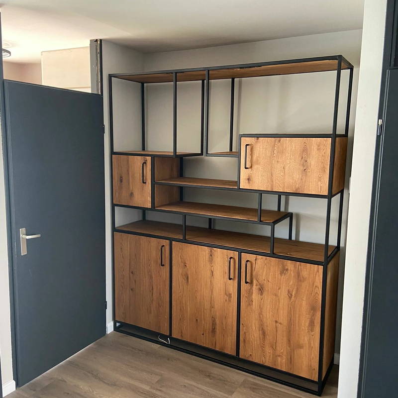 Wandkasten op maat, klantproject Houtenmeubelshop