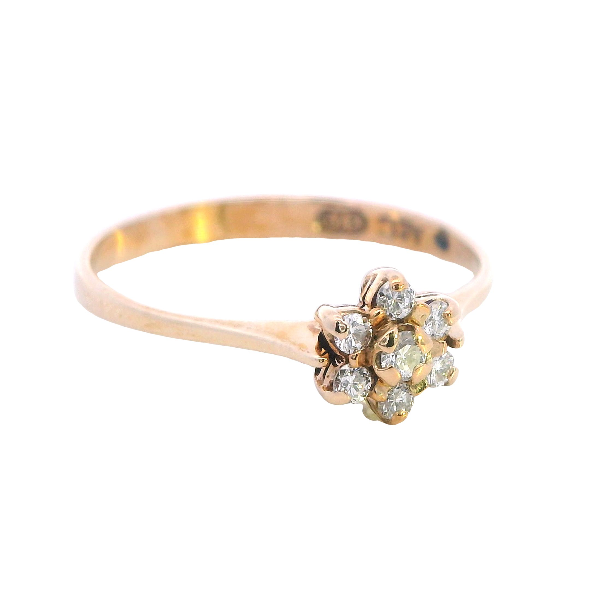 Delicate Diamond Cluster Glow Ring - Image 2