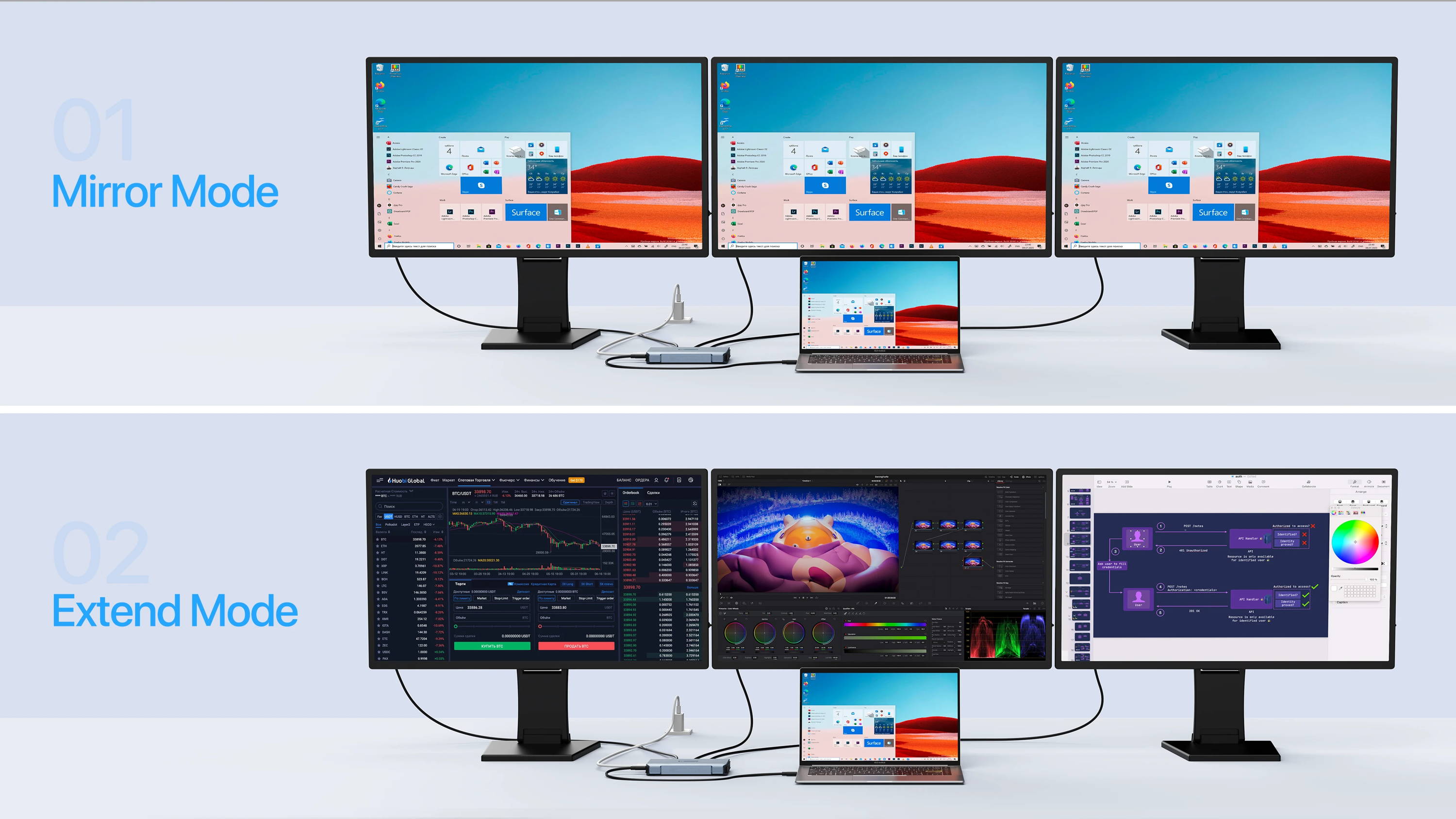 UStand Air S1 - Floating Stacked Portable Monitor Stand for Flexible Dual-Screen Setup
