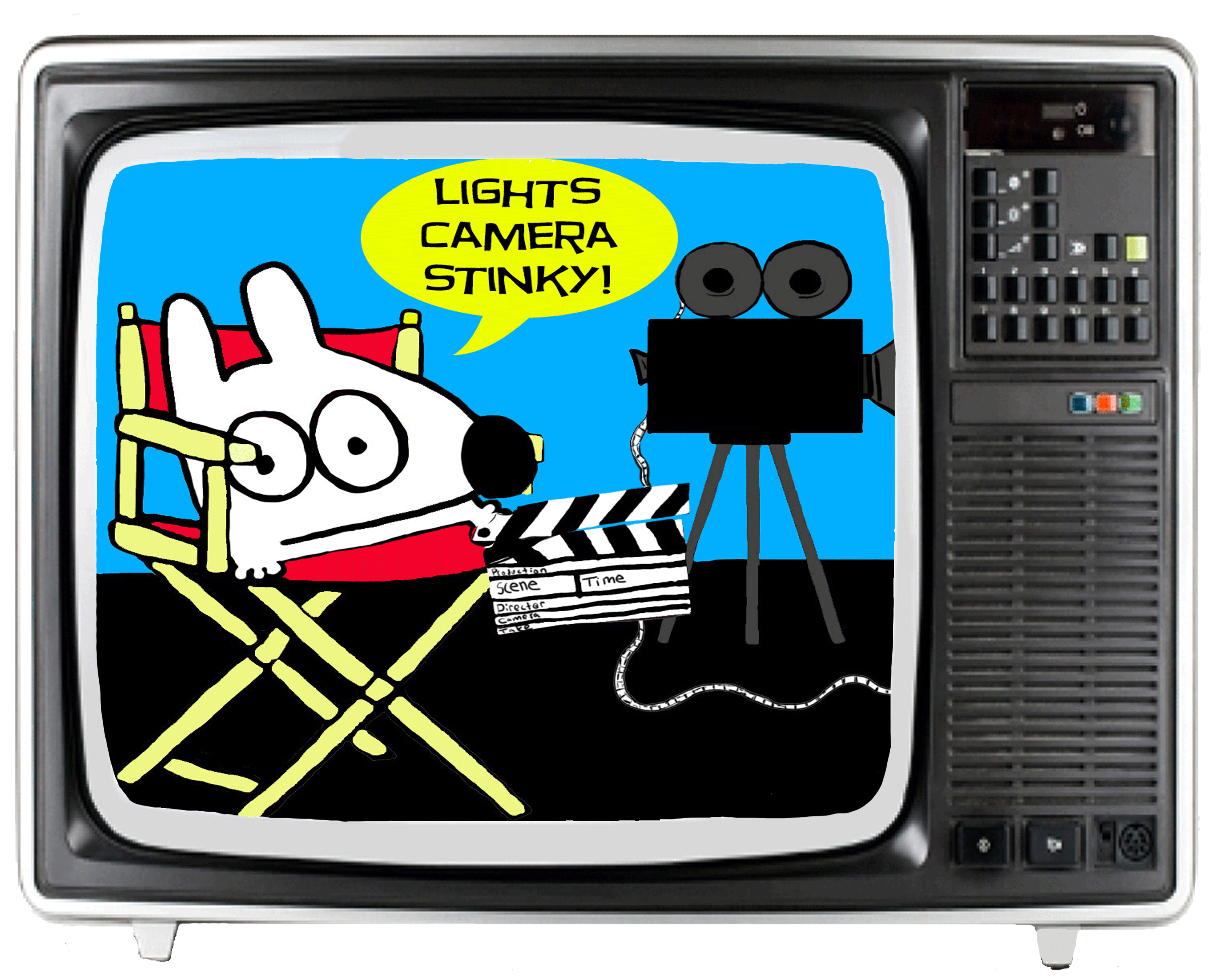 Stinky Dog Animation on TV