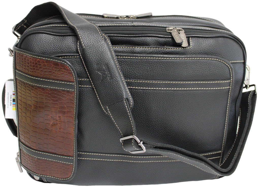Quality Full Grain Leather Travel Bag / Briefcase Doubles as Backpack - Image 3