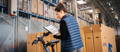 Upway worker inspecting electric bike
