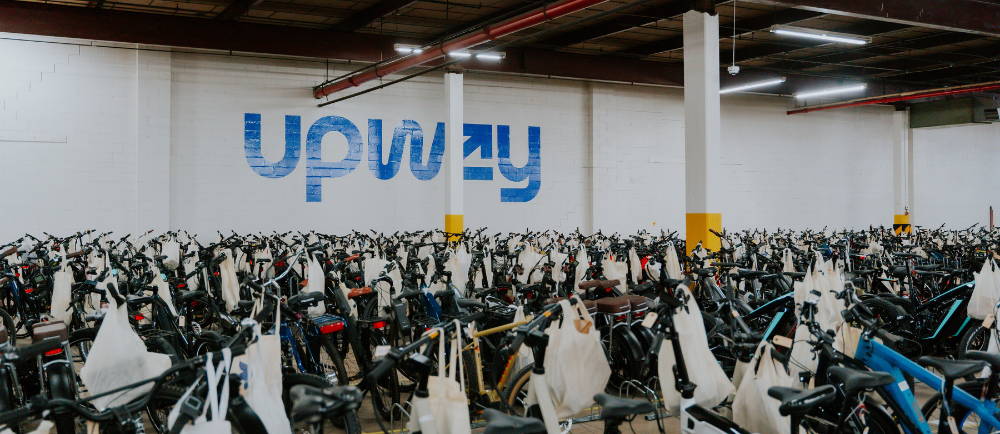 Upway industrial refurbishment center and electric bike inventory