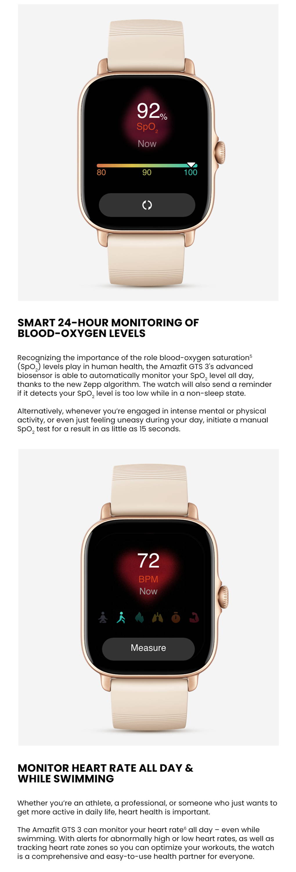 Smartwatch Amazfit GTS 3 Graphite Black - Emporio Tecnologico