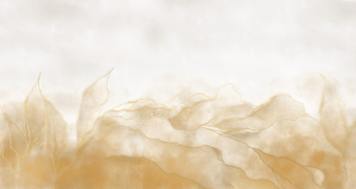 cream & gold abstract leaf wallpaper mural pattern image