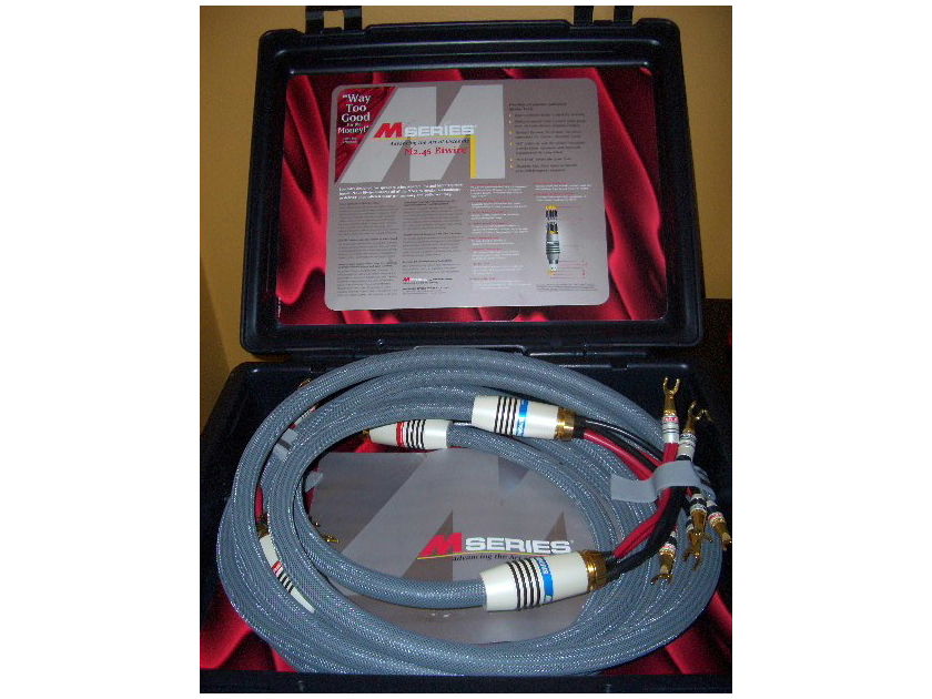 MONSTER CABLE M2.4S BIWIRE 8 FOOT (2.5M) PAIR W/SPADES BOXED