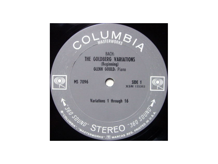 Columbia 2-EYE / GLENN GOULD, - Bach Goldberg Variations, VG+!