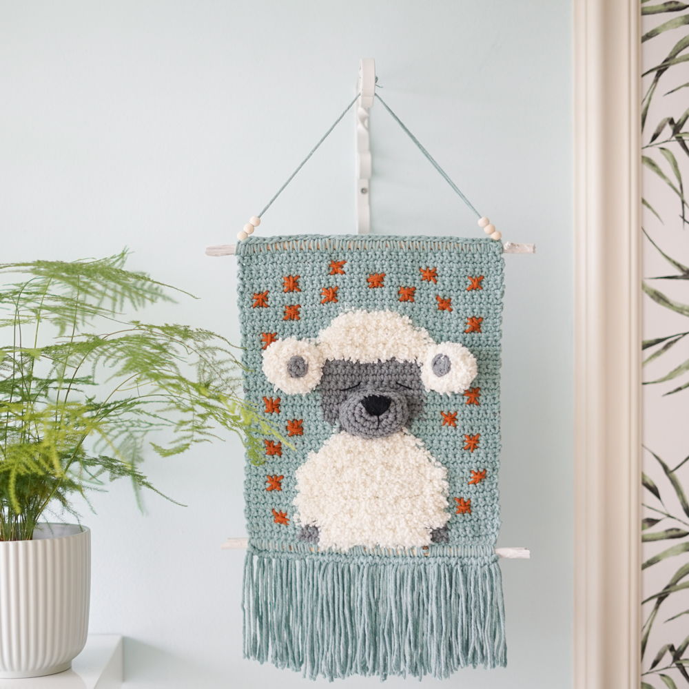 Sleeping Sheep - wall hanging