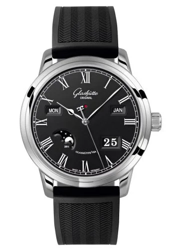 Senator Perpetual Calendar Stainless Steel Black / Rubber / Pin