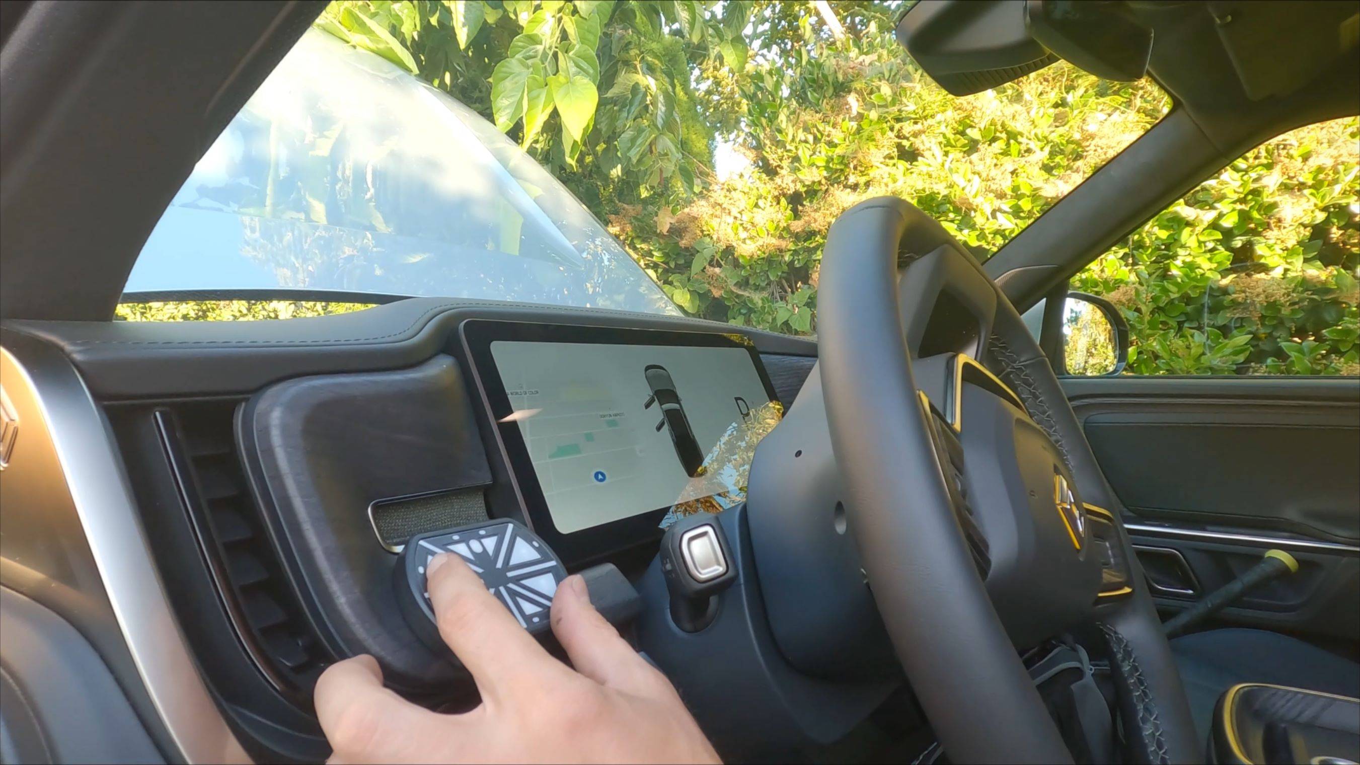 inside rivian shows you where to place remote from wireless wiring harness 8 gang switch