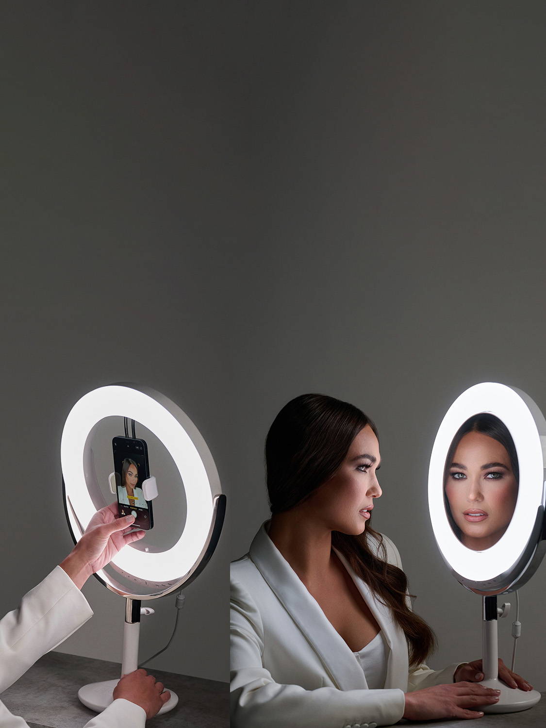 makeup mirror with light ring
