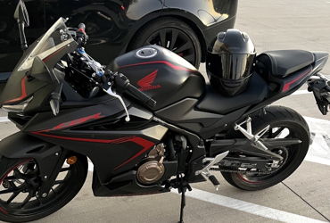 2021 HONDA CBR500R motorcycle for rent near Coppell, TX