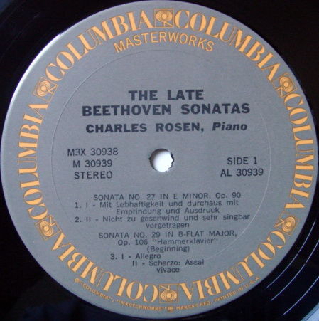 Columbia / CHARLES ROSEN, - Beethoven The Late Piano So...