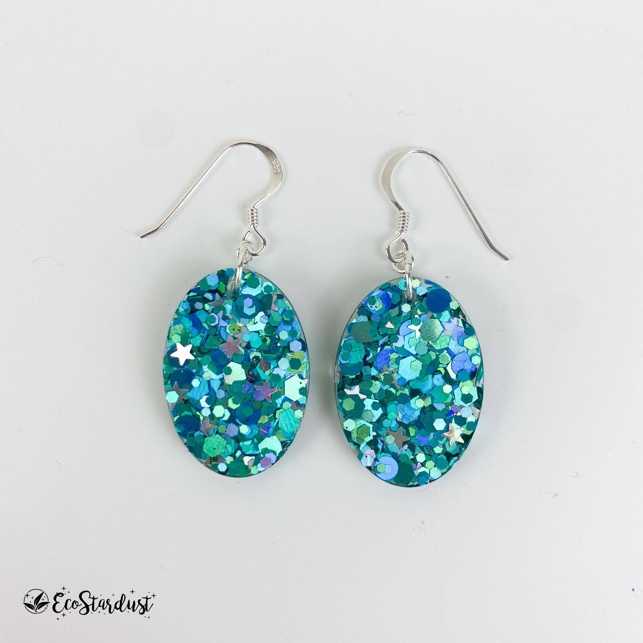Turquoise Non Bioglitter Earrings