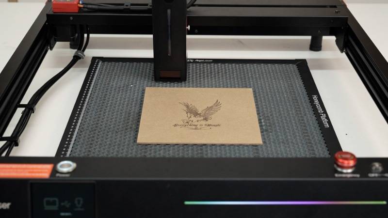 How Delta Engraves on MDF with LaserGRBL 04-3