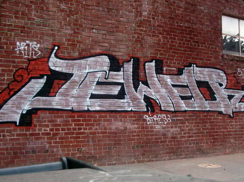 Before graffiti removal