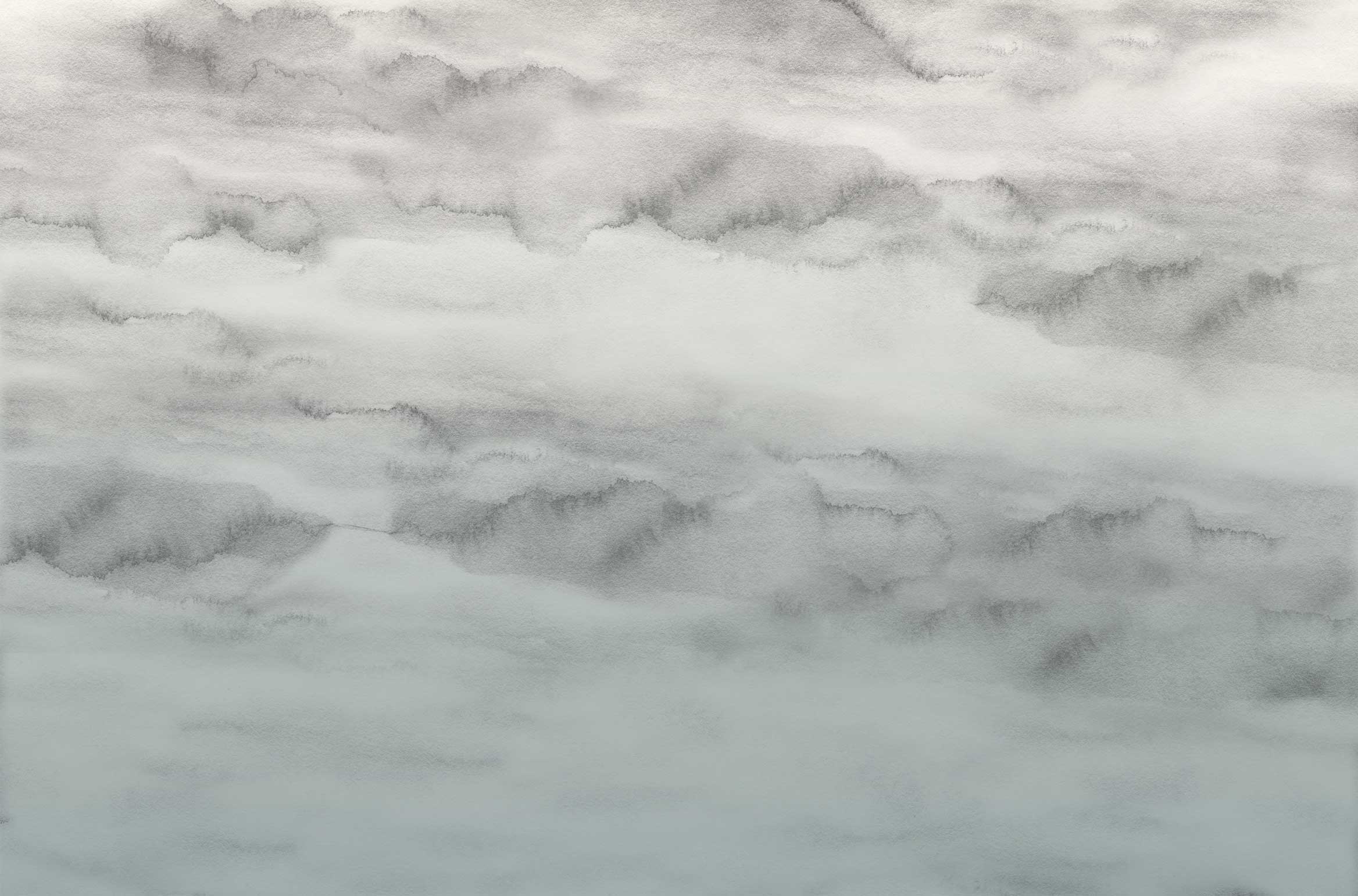 Grey Ombre Cloud Wallpaper Mural custom mural image