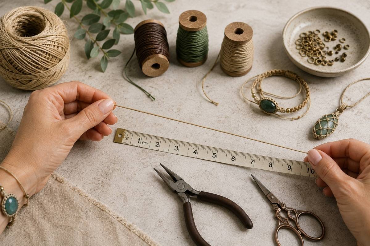 Jewelry cord length calculator for bracelets and necklaces
