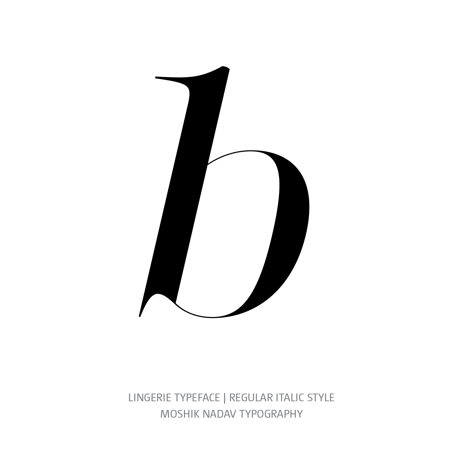 Lingerie Typeface Regular Italic b - Fashion fonts by Moshik Nadav Typography