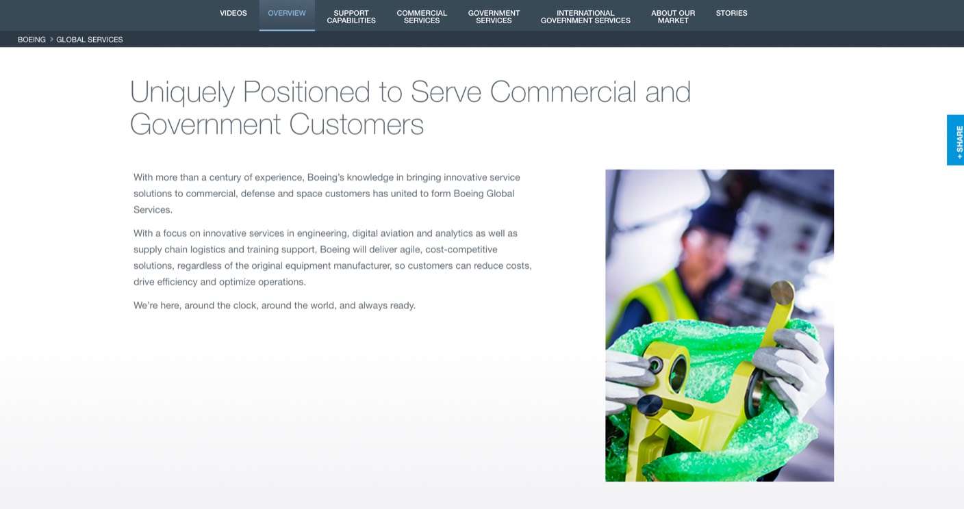 Boeing product / service