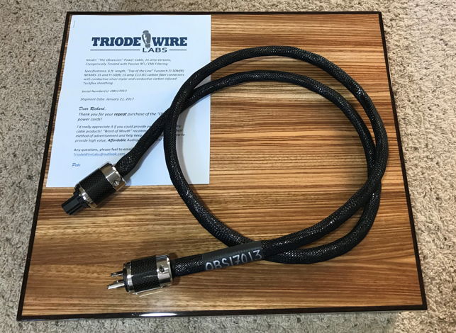 Triode Wire Labs The Obession NCF 6FT Power Cable **RED...