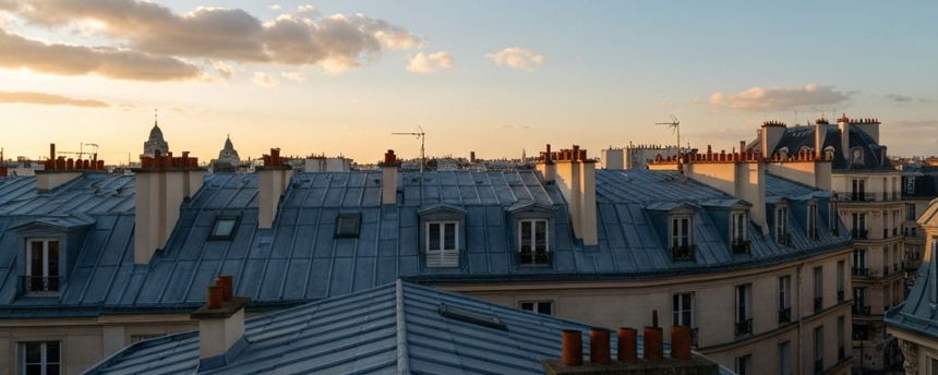 Toiture zinc parisienne rénovée par Gratte-Ciel