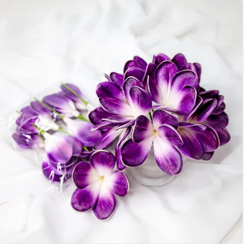 Purple Haze Frangipani Flowerhead (6 Pack) - Realistic Artificial Flowers - Image 4