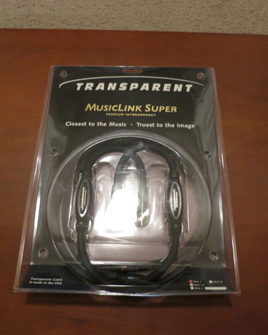 Transparent MusicLink Super 1M RCA Interconnects!